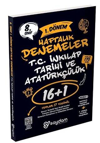 8. Sınıf LGS T.C. İnkılap Tarihi Ve Atatürkçülük 1. Dönem 16+1 Haftalık Kazanım Denemeleri - 1
