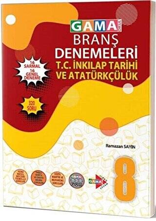 8. Sınıf LGS T.C. İnkılap Tarihi ve Atatürkçülük Branş Denemeleri - 1