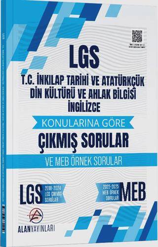 8. Sınıf LGS T.C. İnkılap Tarihi ve Atatürkçülük Din Kültürü ve İngilizce Konularına Göre Çıkmış Sorular - 1