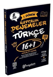 8. Sınıf LGS Türkçe 1. Dönem 16+1 Haftalık Kazanım Denemeleri - 1