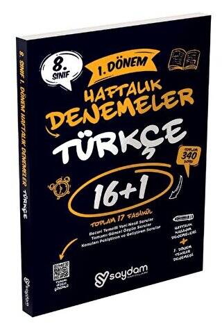 8. Sınıf LGS Türkçe 1. Dönem 16+1 Haftalık Kazanım Denemeleri - 1
