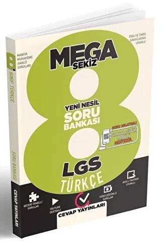 8. Sınıf LGS Türkçe Yeni Nesil Soru Bankası Mega Sekiz - 1