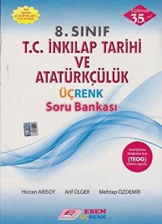 8. Sınıf Liseye Geçiş Sınavı T.C. İnkılap Tarihi ve Atatürkçülük Üçrenk Soru Bankası - 1