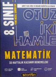 8. Sınıf Matematik 32 Hamle Kazanım Denemeleri - Startfen Yayınları