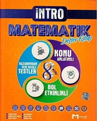 8. Sınıf Matematik İntro Konu Anlatımlı Defter Kitap - 1