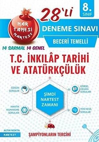 8. Sınıf Nar Tanesi T.C. İnkılap Tarihi ve Atatürkçülük 28`li Deneme Sınavı - 1