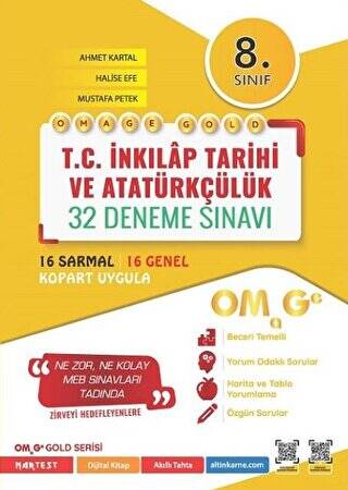 8. Sınıf Omage Gold T.C. İnkılap Tarihi Ve Atatürkçülük 32 Deneme Sınavı - 1