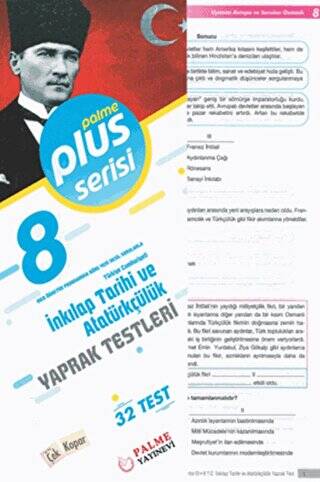 8. Sınıf Pus Serisi T.C. İnkılap Tarihi ve Atatürkçülük Yaprak Testleri - 1