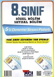 8. Sınıf Sayısal Sözel 5 li Deneme Sınavı - 1