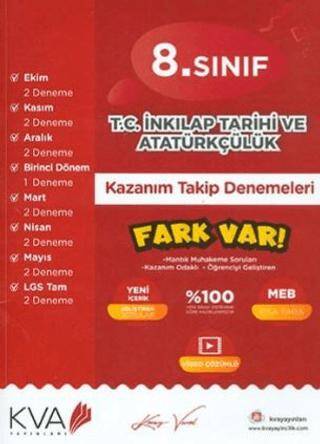 8. Sınıf T.C. İnkılap Tarihi ve Atatürkçülük Kazanım Takip Denemeleri - 1
