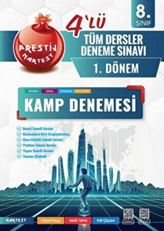 8. Sınıf 1. Dönem Tüm Dersler 4’Lü Kamp Denemesi - 1