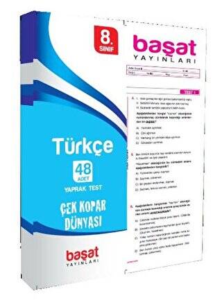 8. Sınıf Türkçe 48 Yaprak Test - 1