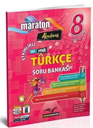 8. Sınıf Türkçe Etkinlikli Soru Bankası Maraton Yayınları - 1