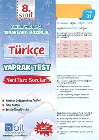 8. Sınıf Türkçe Yaprak Test - 1