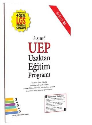 8. Sınıf UEP Uzaktan Eğitim Programı Kasım-Aralık-Ocak - 1