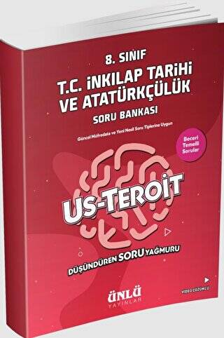 8. Sınıf Us-Teroit T.C. İnkılap Tarihi ve Atatürkçülük Soru Bankası Ünlü Yayınlar - 1