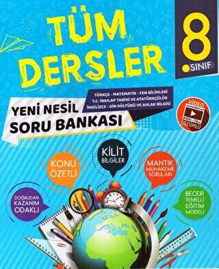 8. Sınıf Tüm Dersler Yeni Nesil Soru Bankası - 1