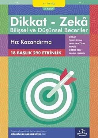 9-10 Yaş Dikkat - Zeka Bilişsel ve Düşünsel Beceriler 3. Kitap - Hız Kazandırma - 1