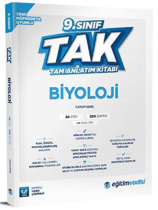 9. Sınıf Biyoloji Tak Tam Anlatım Kitabı - 1