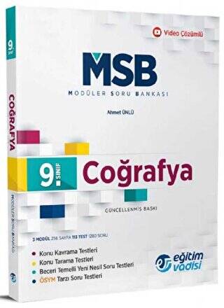9. Sınıf Coğrafya Güncel MSB Modüler Soru Bankası - 1