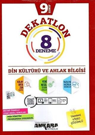 9. Sınıf Din Kültürü ve Ahlak Bilgisi Dekatlon 8 Deneme - 1