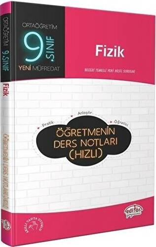 9. Sınıf Fizik Öğretmenin Ders Notları Hızlı - 1