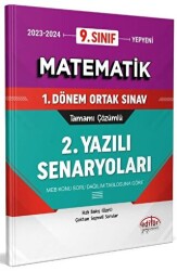 9. Sınıf Matematik 1. Dönem Ortak Sınavı 2. Yazılı Senaryoları Tamamı Çözümlü - 1