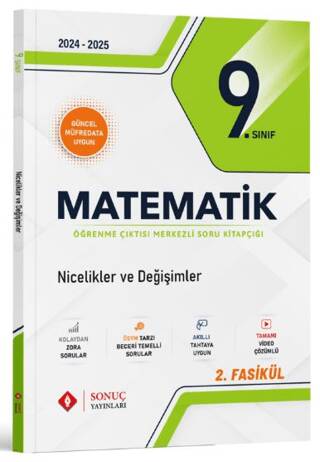 9. Sınıf Matematik Nicelikler ve Değişimler Soru Kitapçığı - 1