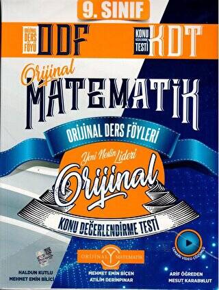 2024 9. Sınıf Matematik ODF KDT Orijinal Ders Föyleri Konu Değerlendirme Testleri - 1
