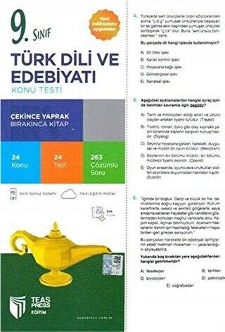 9. Sınıf Türk Dili ve Edebiyatı Konu Testi - 1