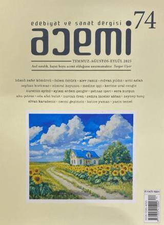 Acemi Edebiyat ve Sanat Dergisi Temmuz Ağustos Eylül Sayı: 74 - 1