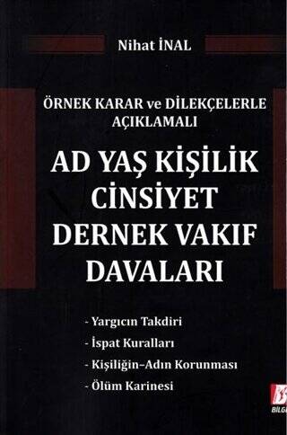 Ad Yaş Kişilik Cinsiyet Dernek Vakfı Davaları - 1