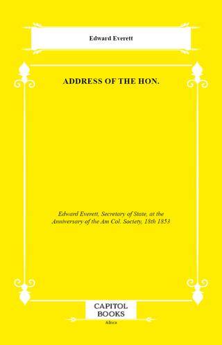 Address of the Hon. - 1