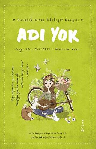 Adı Yok Gençlik Edebiyat Dergisi Sayı: 85 Yaz 2018 - 1
