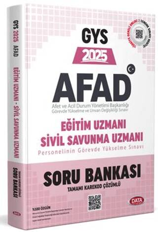 AFAD Eğitim Uzmanı İle Sivil Savunma Uzmanı GYS Soru Bankası - Karekod Çözümlü - 1