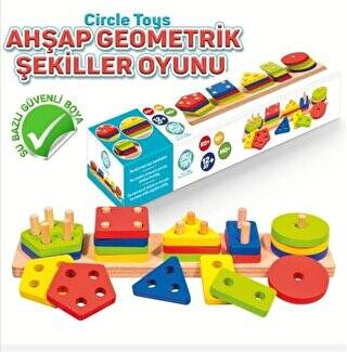 Ahşap Geometrik Şekiller 5`li - 1