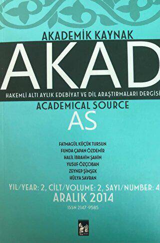 Akad Akademik Kaynak Dergisi Sayı: 4 - 1