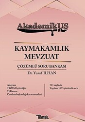 Akdemikus Kaymakamlık Mevzuat Çözümlü Soru Bankası - 1