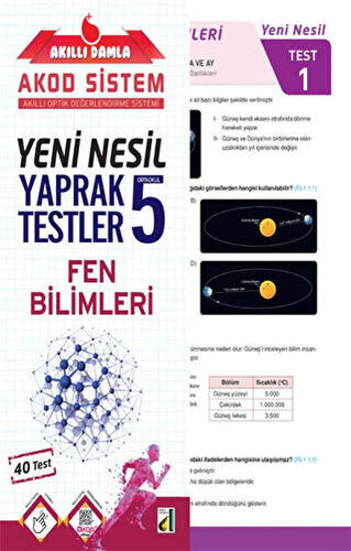 Akıllı Damla Fen Bilimleri Yeni Nesil Yaprak Testler - 5. Sınıf - 1