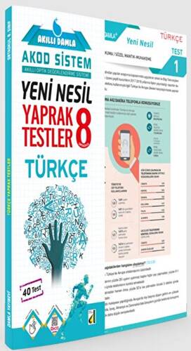 Akıllı Damla Türkçe Yeni Nesil Yaprak Testler-8. Sınıf - 1