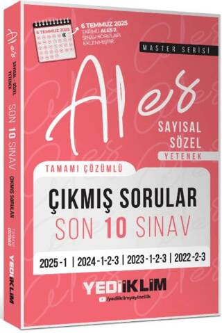 ALES Master Serisi Sayısal Sözel Yetenek Tamamı Çözümlü Son 10 Sınav Çıkmış Sorular - 1