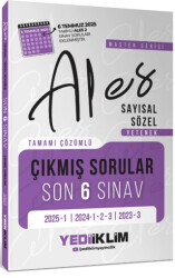 ALES Master Serisi Sayısal Sözel Yetenek Tamamı Çözümlü Son 6 Sınav Çıkmış Sorular - Yediiklim Yayınları