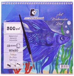Alex Schoeller 20X20 300Gr 12Li Spr Art Sulu Boya Defteri Alx-3961 - Alex Schoeller
