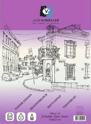Alex Schoeller Eskiz Defteri 180gr A5 25 Yaprak ALX-1241 - 1