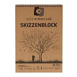 Alex Schoeller Kraft Eskiz Defteri 90gr 25x35cm 30 Yaprak ALX-1168 - Alex Schoeller
