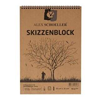 Alex Schoeller Kraft Eskiz Defteri 90gr 25x35cm 30 Yaprak ALX-1168 - 1