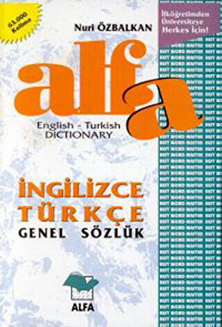 Alfa İngilizce Türkçe Genel Sözlük English-Turkish Dictionary - 1