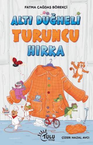 Altı Düğmeli Turuncu Hırka - 1