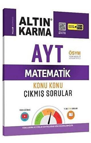 Altın Karma AYT  Matematik  Konu Konu Çıkmış Sorular - 1