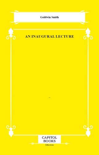An Inaugural Lecture - 1